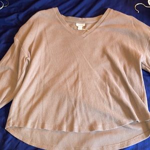 A.n.a. Women's V-neck Sweater Brown Tan